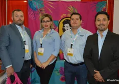 Luke Antonelli, Denise Garcia, Juan Hernandez and Emilio Garcia with Chula Brand. The company’s main items are pineapples, limes and papayas.